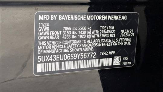 2025 BMW X5 5UX43EU06S9Y56772