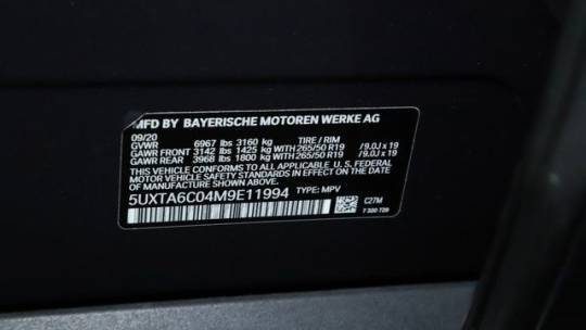 2021 BMW X5 5UXTA6C04M9E11994