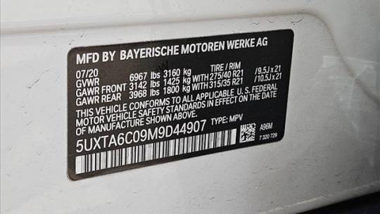 2021 BMW X5 5UXTA6C09M9D44907