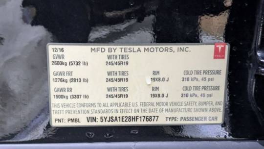 2017 Tesla Model S 5YJSA1E28HF176877