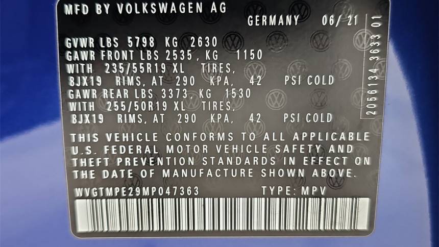 2021 Volkswagen ID.4 WVGTMPE29MP047363