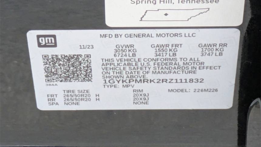 2024 Cadillac Lyriq 1GYKPMRK2RZ111832