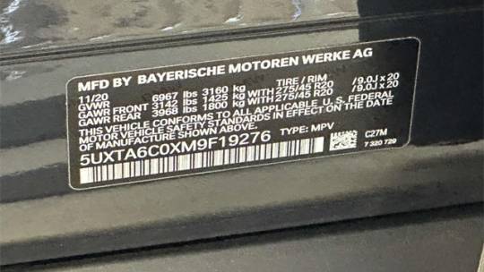 2021 BMW X5 5UXTA6C0XM9F19276