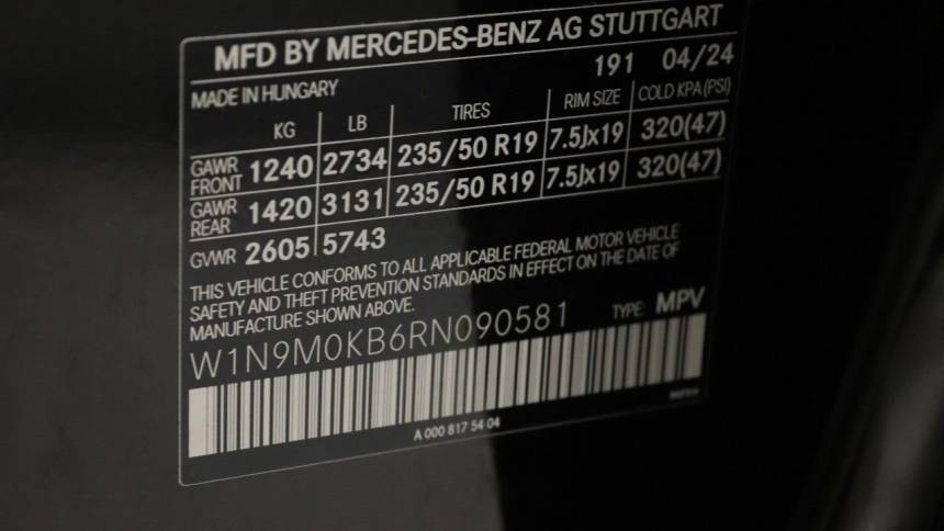 2024 Mercedes EQB W1N9M0KB6RN090581