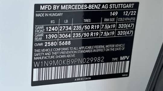 2023 Mercedes EQB W1N9M0KB9PN029982