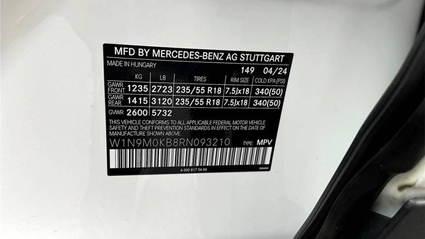 2024 Mercedes EQB W1N9M0KB8RN093210