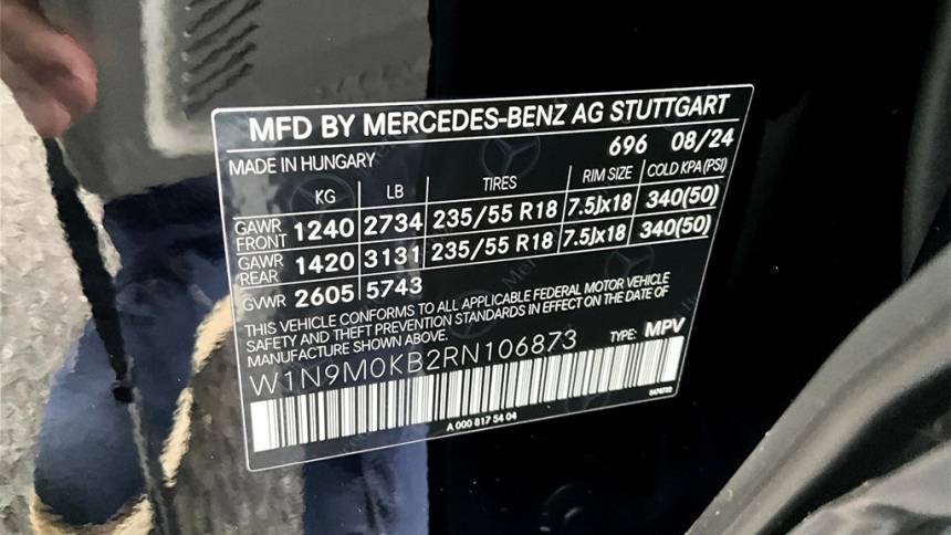 2024 Mercedes EQB W1N9M0KB2RN106873