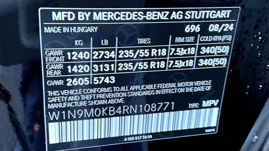 2024 Mercedes EQB W1N9M0KB4RN108771