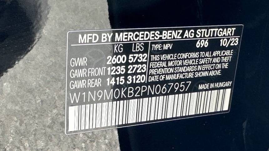 2023 Mercedes EQB W1N9M0KB2PN067957