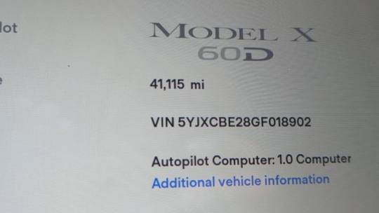 2016 Tesla Model X 5YJXCBE28GF018902