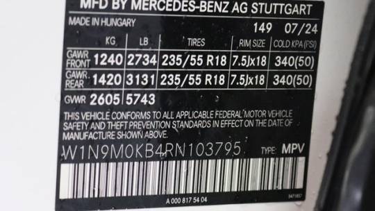 2024 Mercedes EQB W1N9M0KB4RN103795