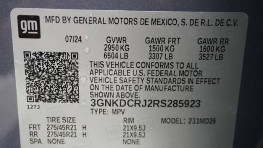 2024 Chevrolet Blazer EV 3GNKDCRJ2RS285923