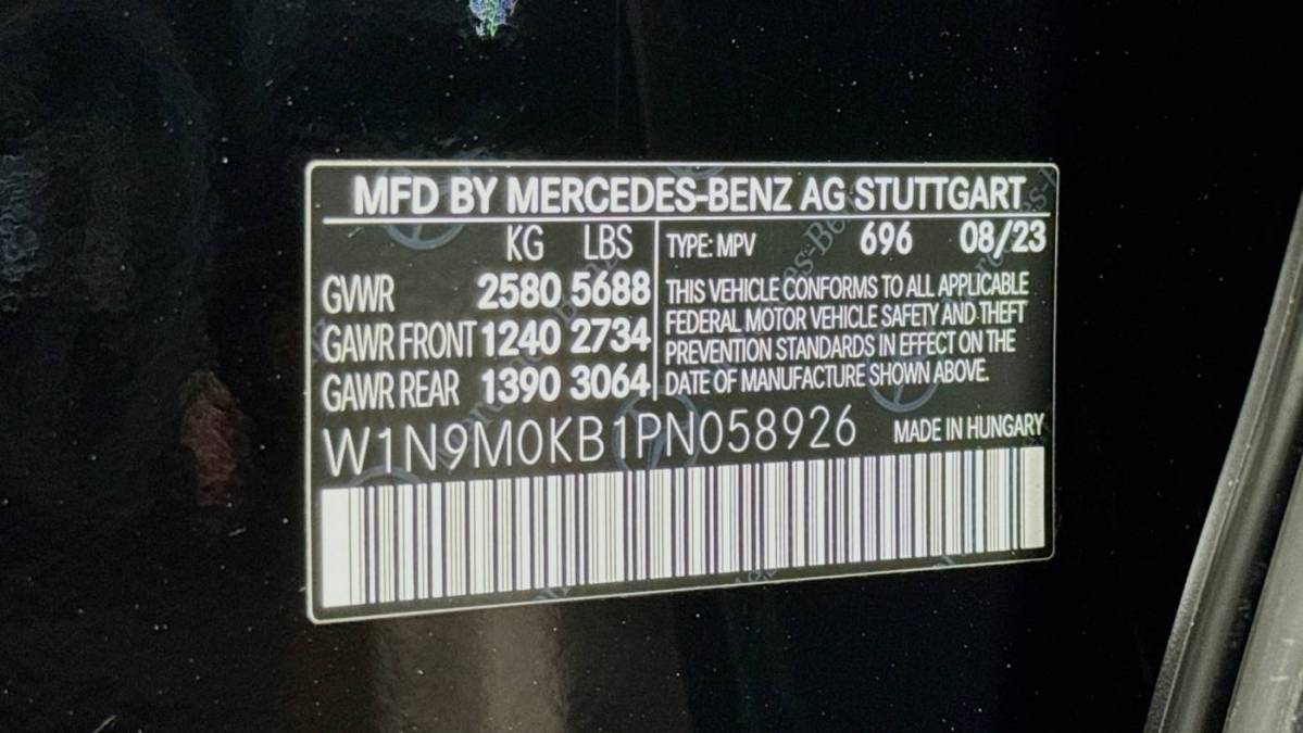 2023 Mercedes EQB W1N9M0KB1PN058926