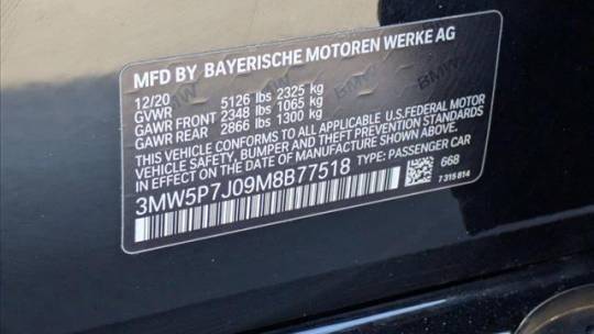 2021 BMW 3 Series 3MW5P7J09M8B77518