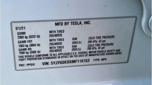 2021 Tesla Model Y 5YJYGDEDXMF116153