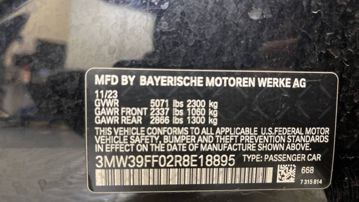 2024 BMW 3 Series 3MW39FF02R8E18895