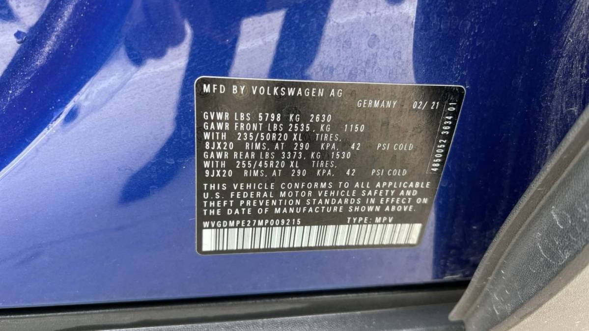 2021 Volkswagen ID.4 WVGDMPE27MP009215