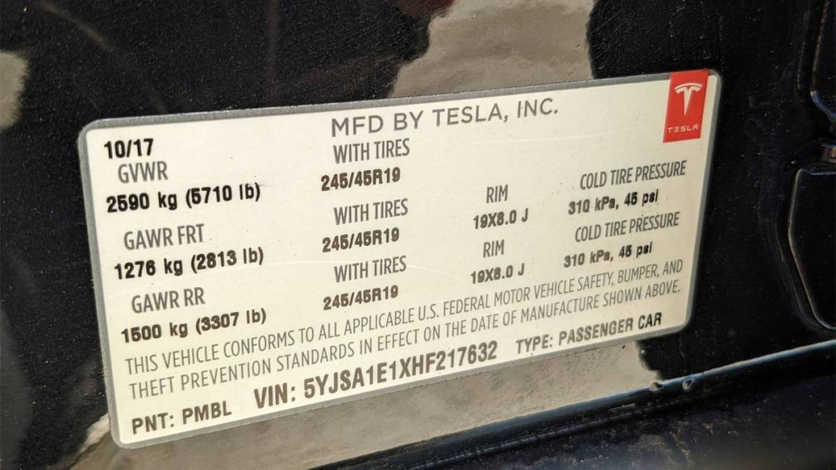 2017 Tesla Model S 5YJSA1E1XHF217632