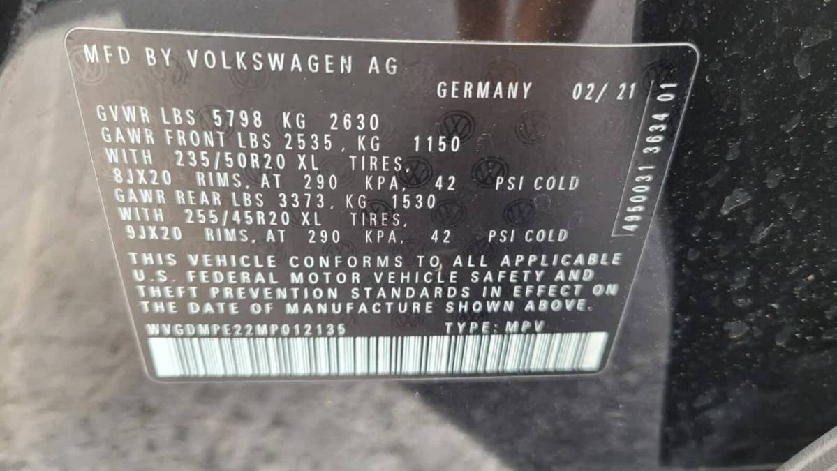 2021 Volkswagen ID.4 WVGDMPE22MP012135