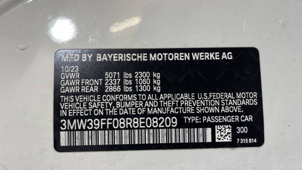 2024 BMW 3 Series 3MW39FF08R8E08209