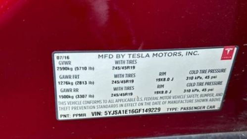 2016 Tesla Model S 5YJSA1E16GF149229