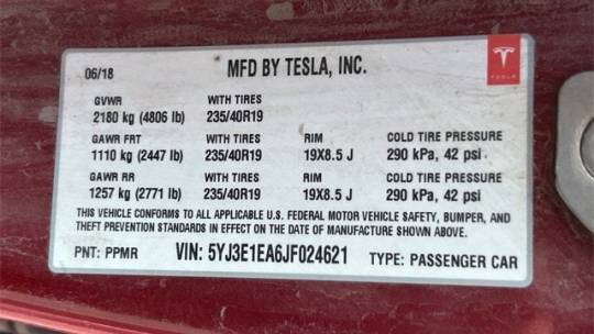 2018 Tesla Model 3 5YJ3E1EA6JF024621