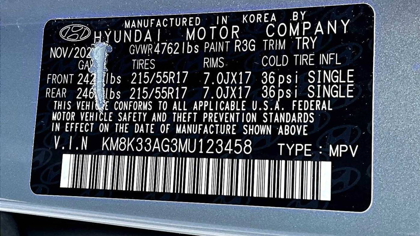 2021 Hyundai Kona Electric KM8K33AG3MU123458