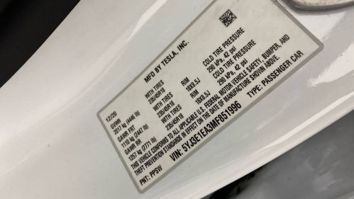 2021 Tesla Model 3 5YJ3E1EA3MF851996