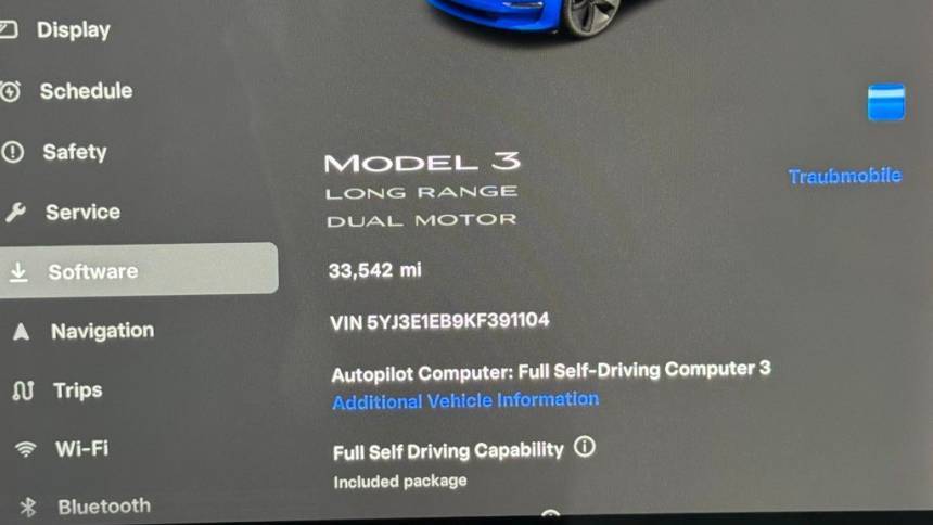 2019 Tesla Model 3 5YJ3E1EB9KF391104