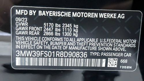 2024 BMW 3 Series 3MW39FS01R8D90836