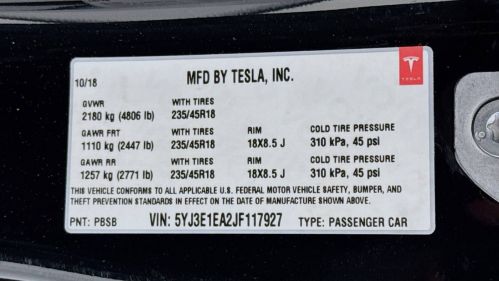 2018 Tesla Model 3 5YJ3E1EA2JF117927