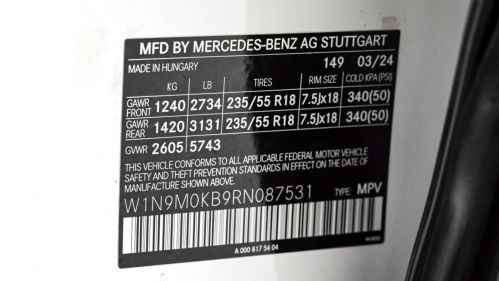 2024 Mercedes EQB W1N9M0KB9RN087531
