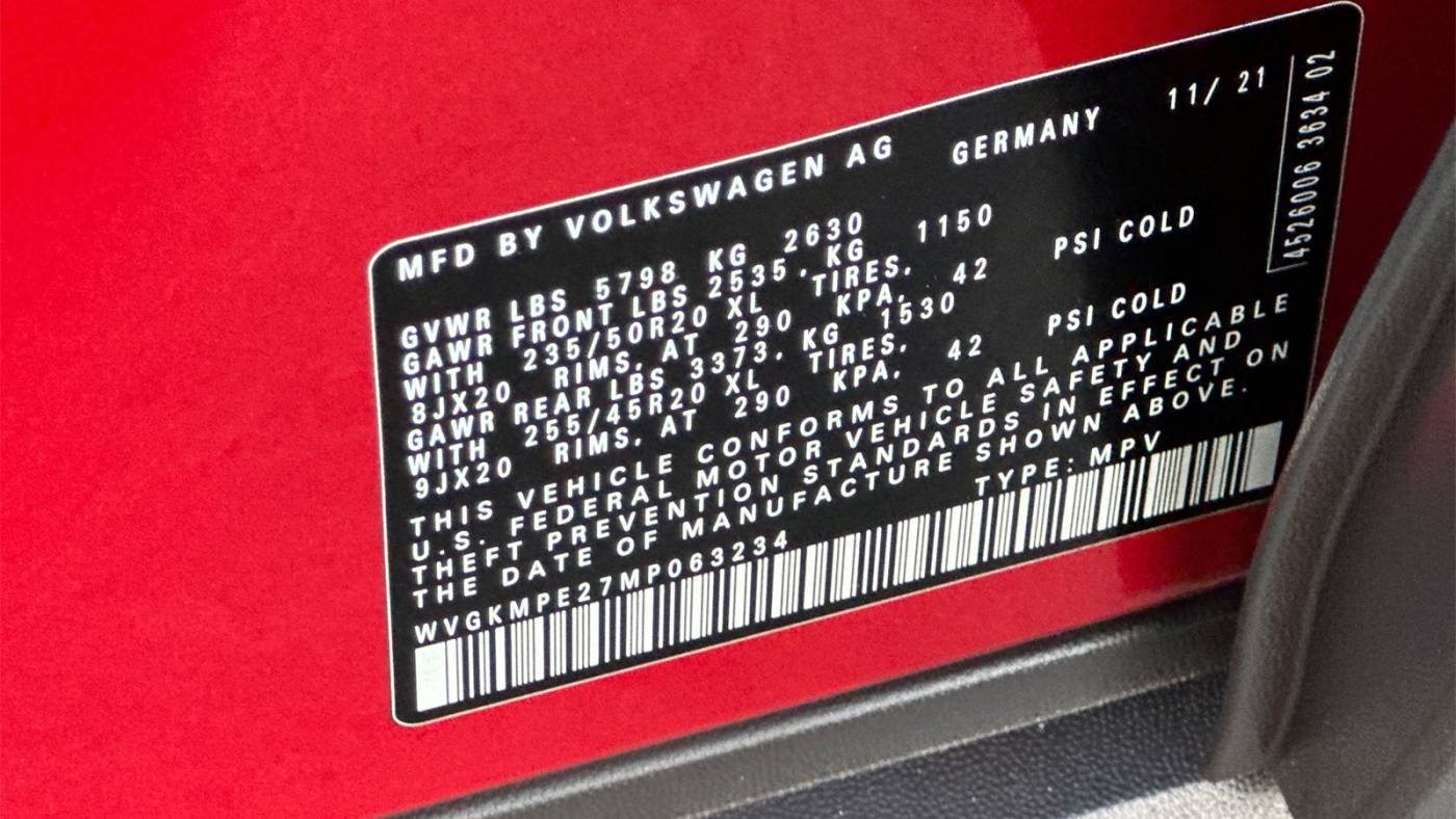 2021 Volkswagen ID.4 WVGKMPE27MP063234