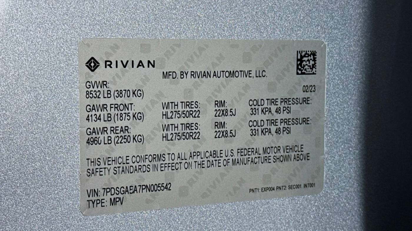 2023 Rivian R1S 7PDSGABA7PN005542