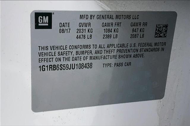 2018 Chevrolet VOLT 1G1RB6S59JU108438