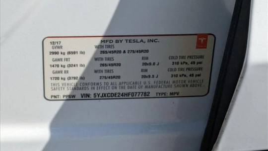 2017 Tesla Model X 5YJXCDE24HF077782