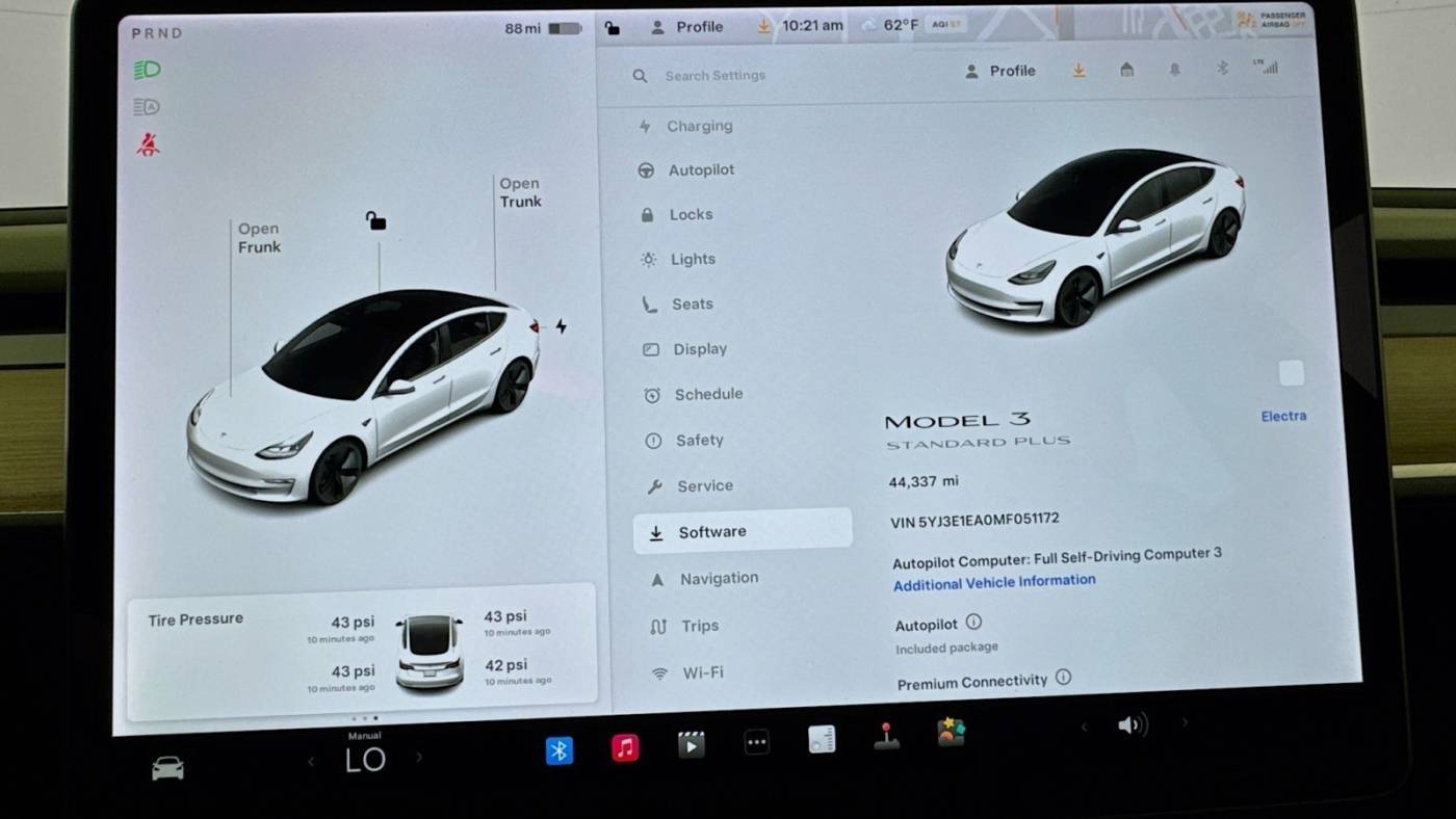2021 Tesla Model 3 5YJ3E1EA0MF051172