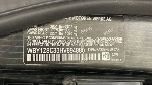 2017 BMW i3 WBY1Z8C33HV894880