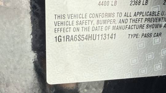 2017 Chevrolet VOLT 1G1RA6S54HU113141