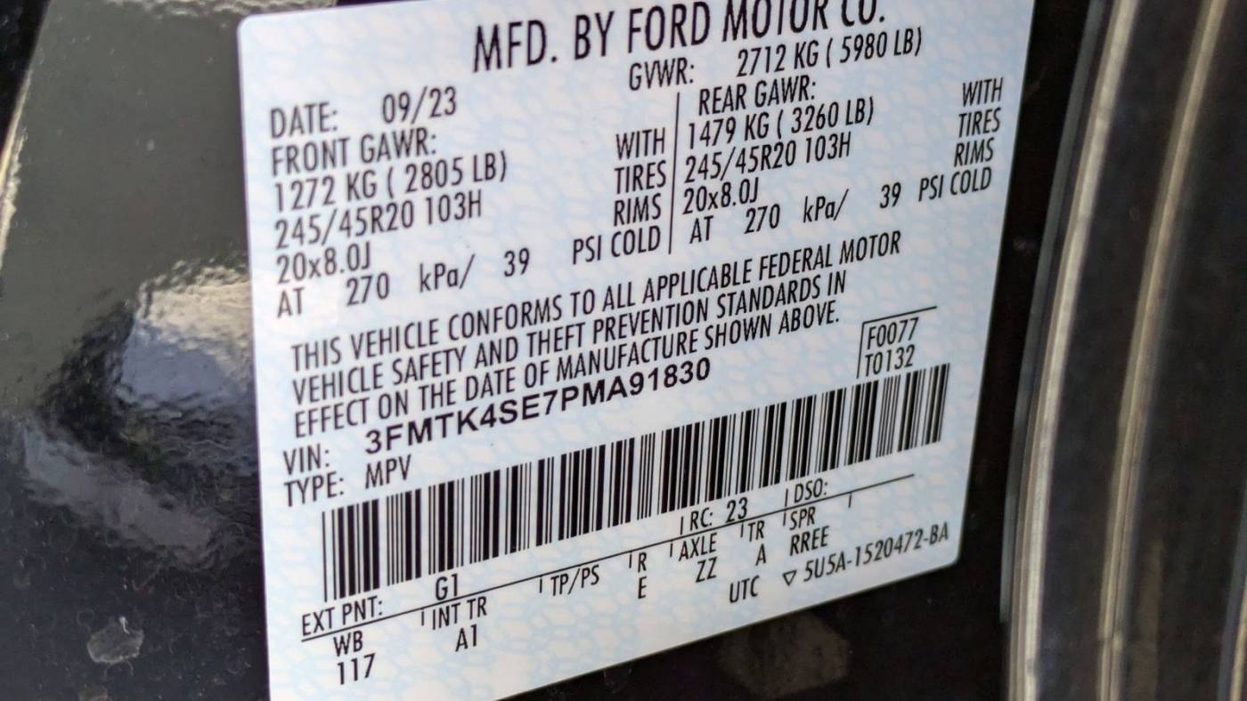 2023 Ford Mustang Mach E 3FMTK4SE7PMA91830