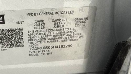 2017 Chevrolet Bolt 1G1FX6S05H4181289