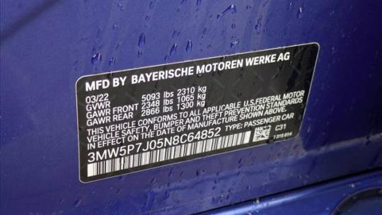 2022 BMW 3 Series 3MW5P7J05N8C64852