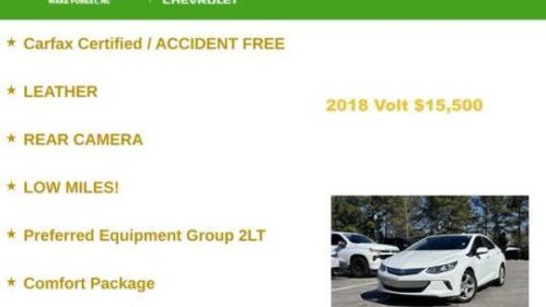 2018 Chevrolet VOLT 1G1RA6S59JU117692