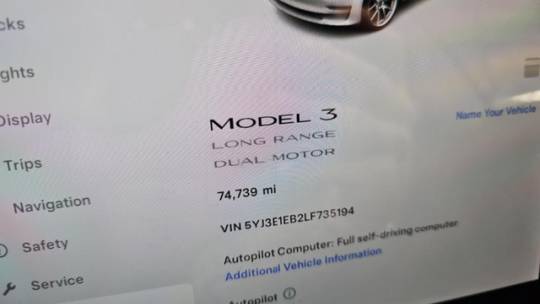 2020 Tesla Model 3 5YJ3E1EB2LF735194