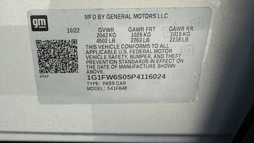 2023 Chevrolet Bolt 1G1FW6S05P4116024