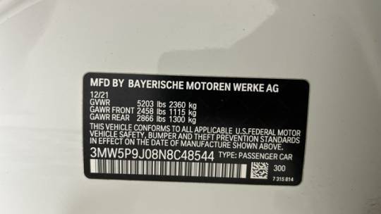 2022 BMW 3 Series 3MW5P9J08N8C48544