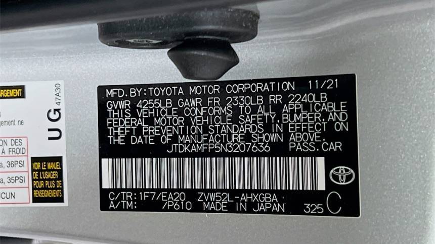 2022 Toyota Prius Prime JTDKAMFP5N3207636