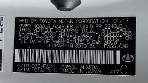 2017 Toyota Prius Prime JTDKARFPXH3010186