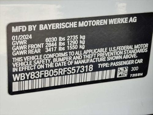 2024 BMW i4 WBY83FB05RFS57318