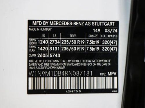 2024 Mercedes EQB W1N9M1DB4RN087181